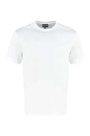 Giorgio Armani Logo Embroidered Crewneck T-Shirt