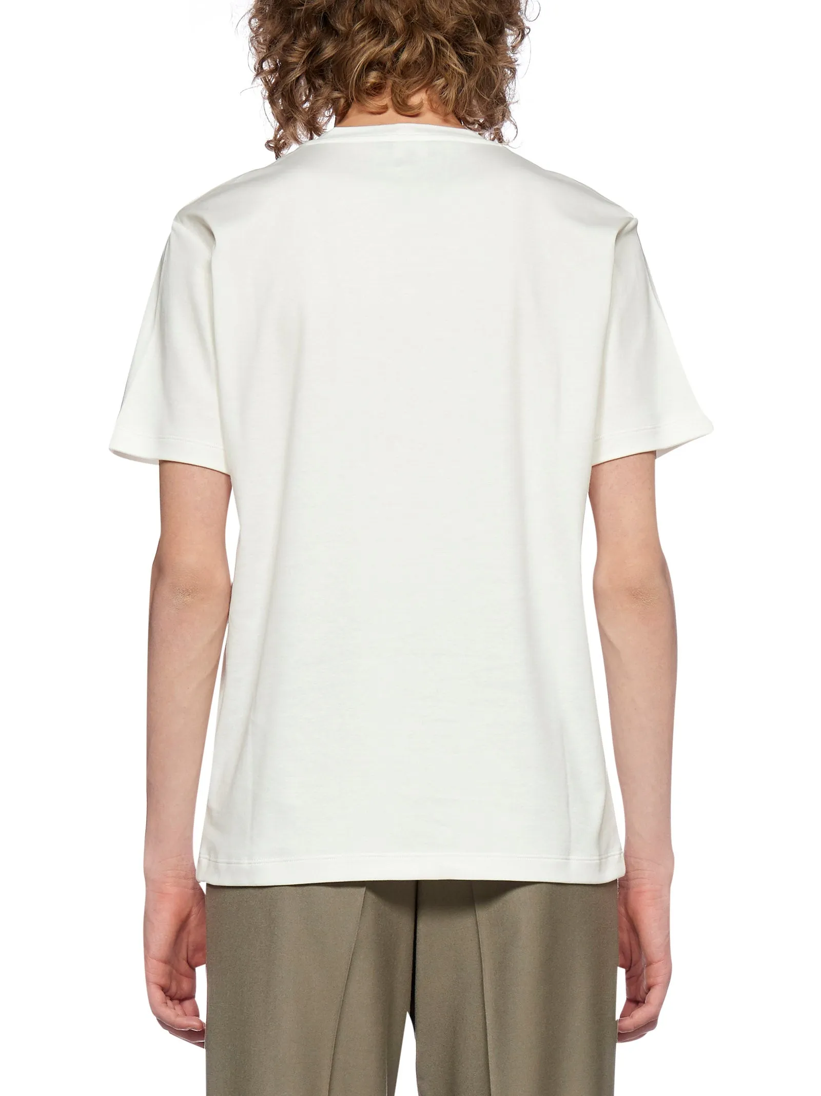 Giorgio Armani Logo Embroidered Crewneck T-Shirt