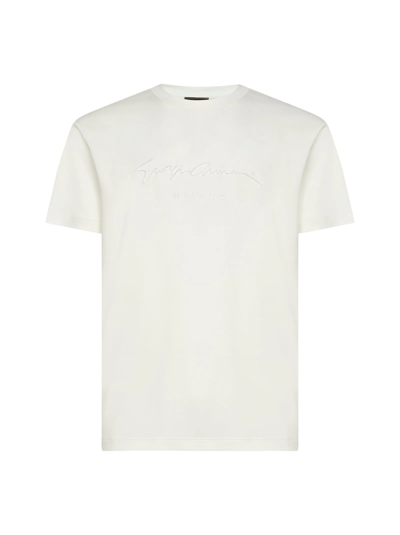 Giorgio Armani Logo Embroidered Crewneck T-Shirt