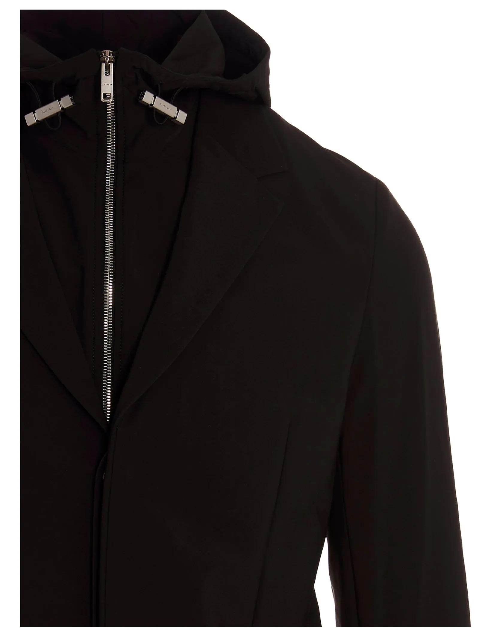 Givenchy Removable Layered Hooded Jacket