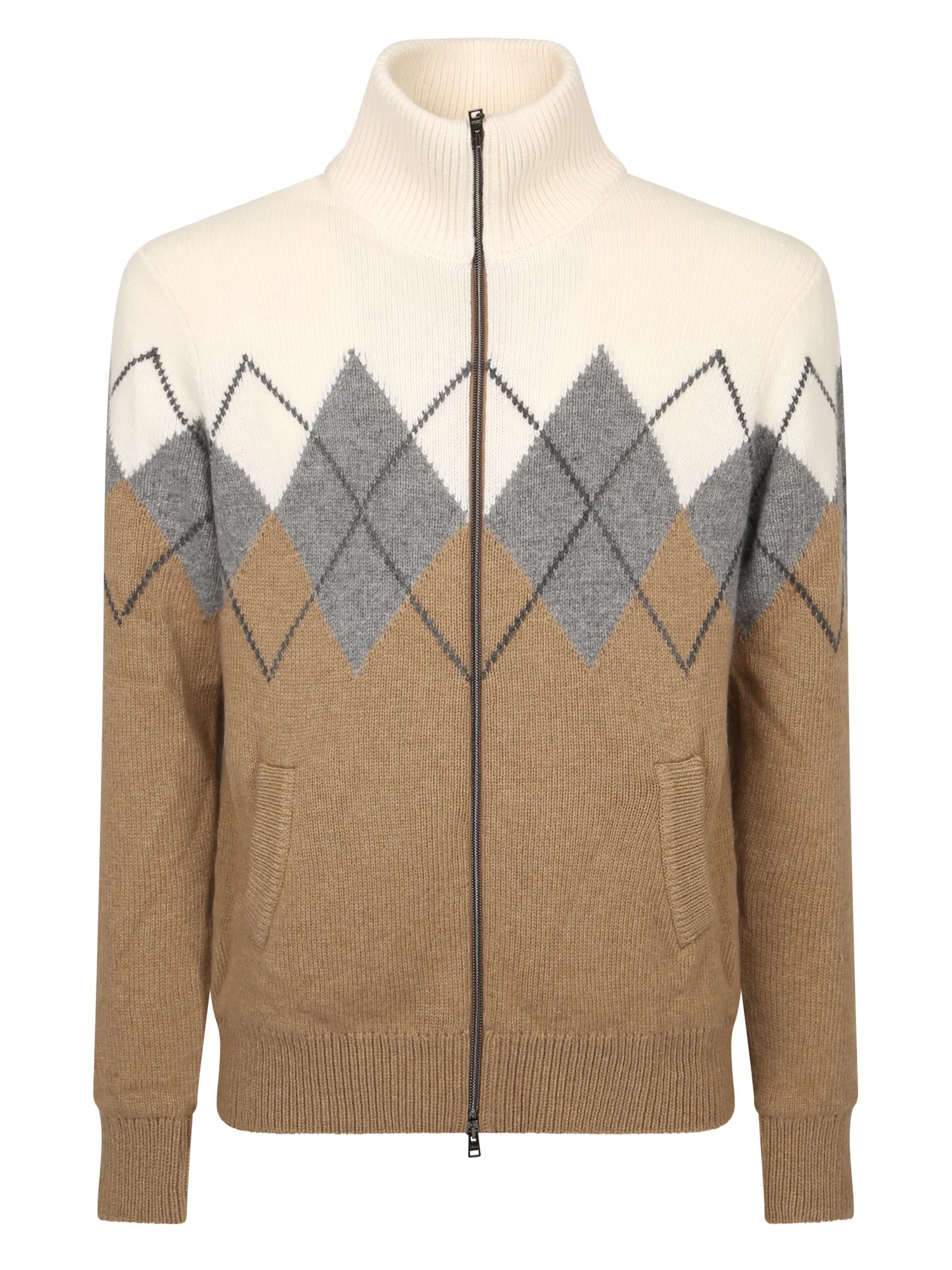 Herno Intarsia Knit Zipped Jacket