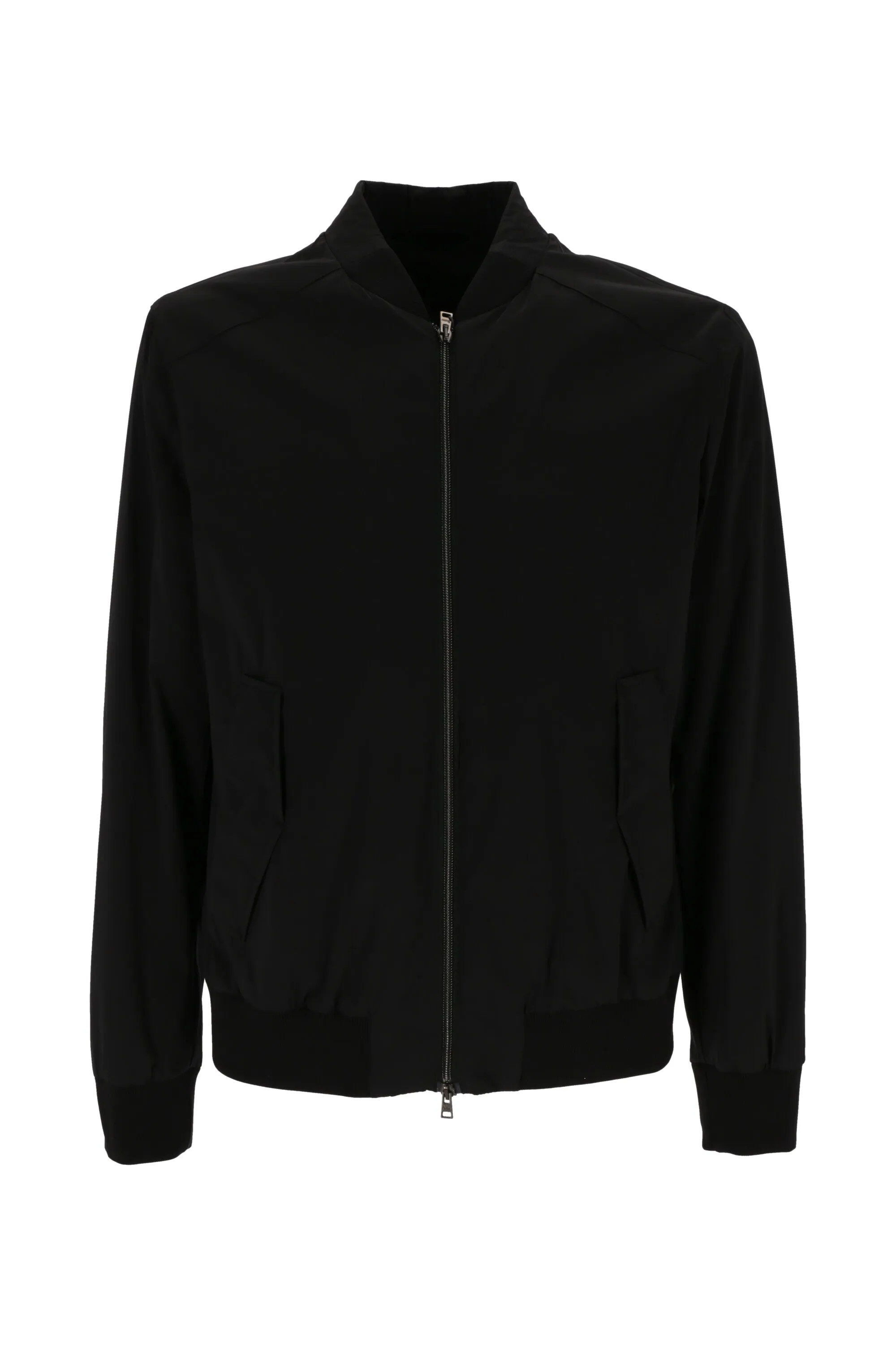 Herno Ribbed Detailed Zipped Bomber Jacket