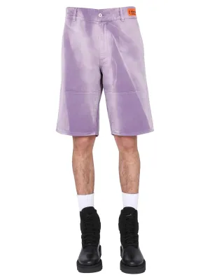 Heron Preston Faded Effect Denim Shorts