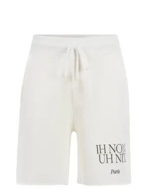 Ih Nom Uh Nit Logo Print Raw Edge Shorts