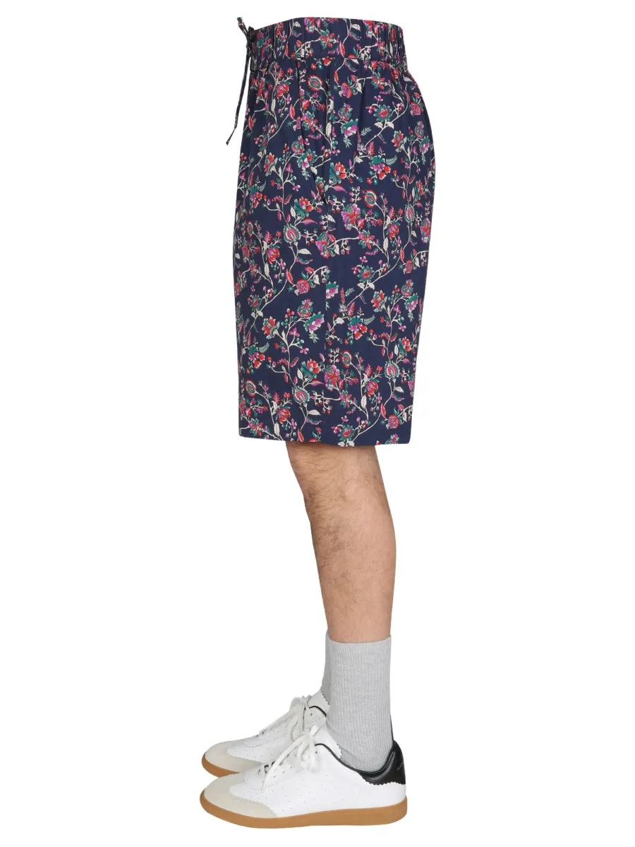 Isabel Marant All-Over Floral Printed Bermuda Shorts