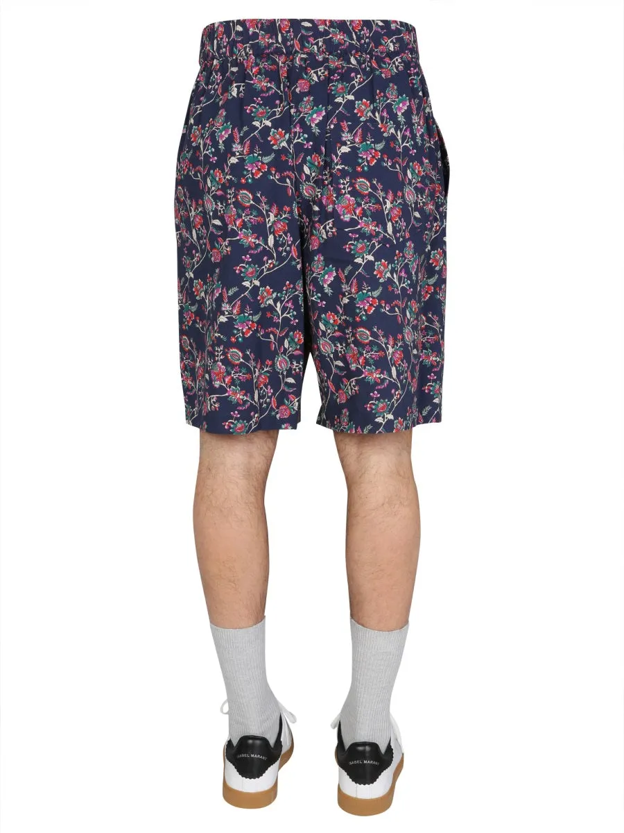Isabel Marant All-Over Floral Printed Bermuda Shorts