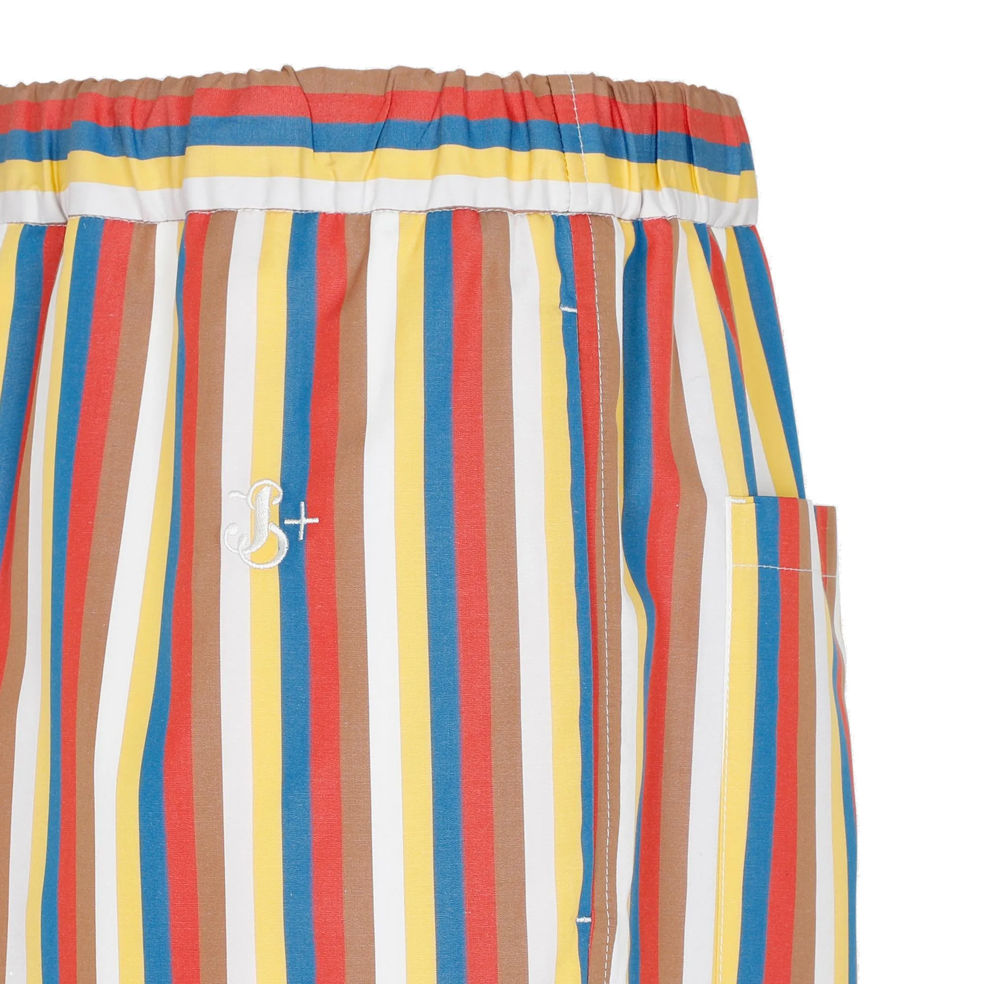 Jil Sander Elastic Waistband Striped Shorts
