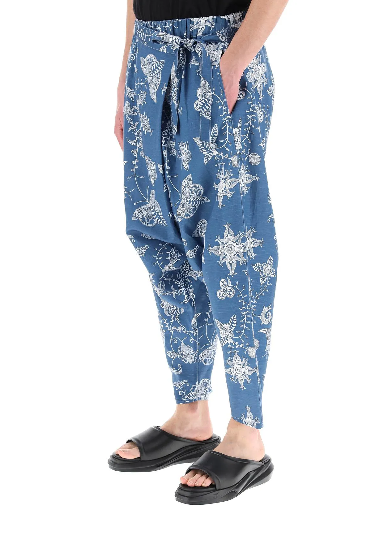 Junya Watanabe Graphic Printed Draped Pants