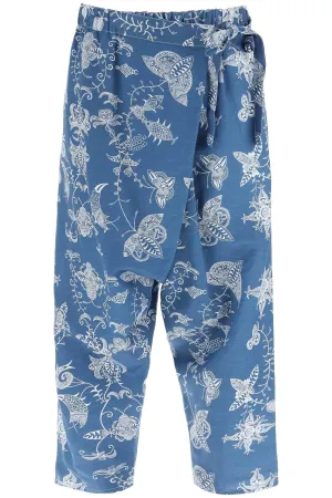 Junya Watanabe Graphic Printed Draped Pants