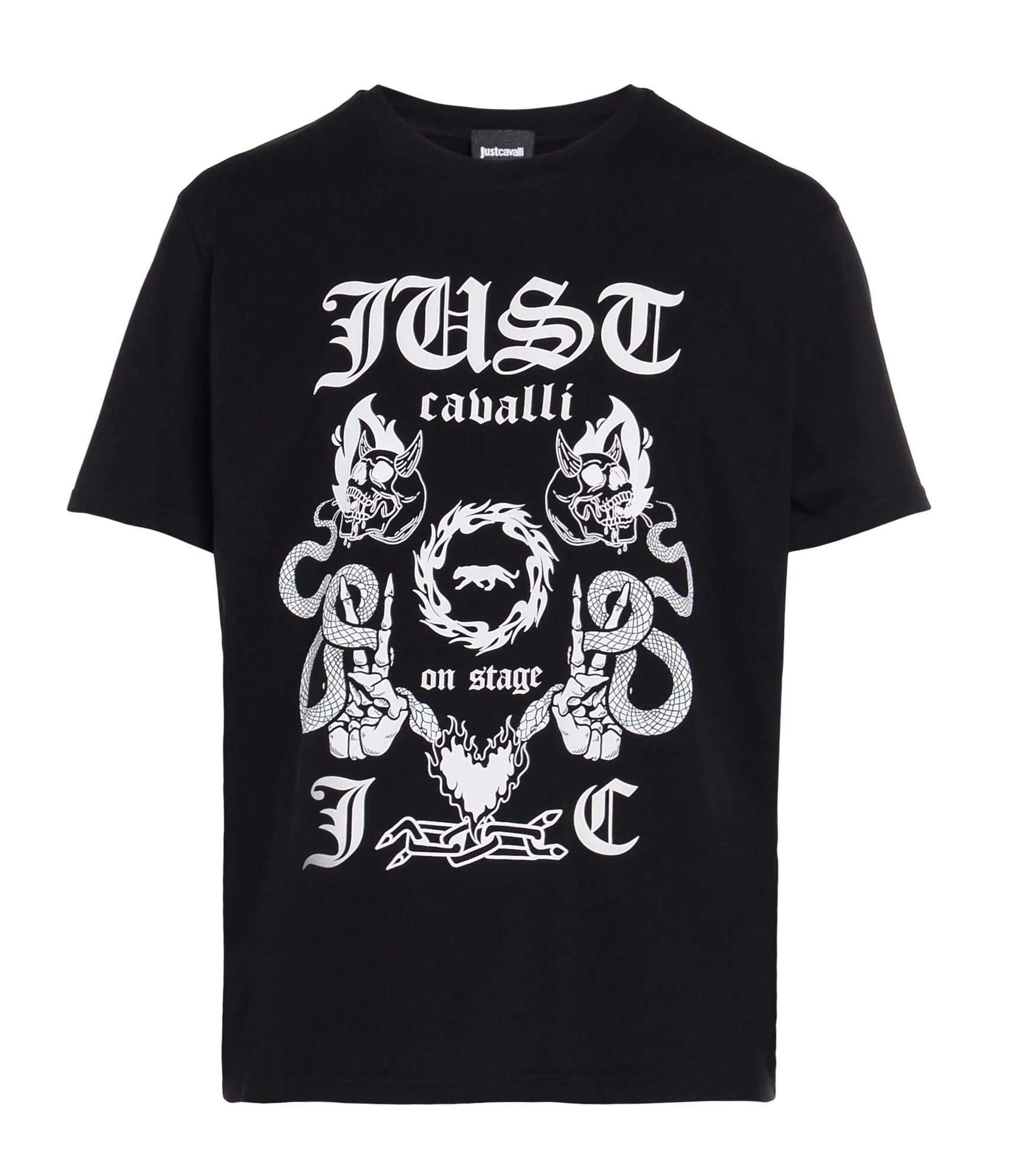 Just Cavalli Graphic Print Crewneck T-Shirt