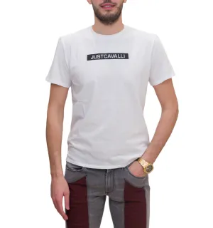 Just Cavalli Logo Printed Crewneck T-Shirt