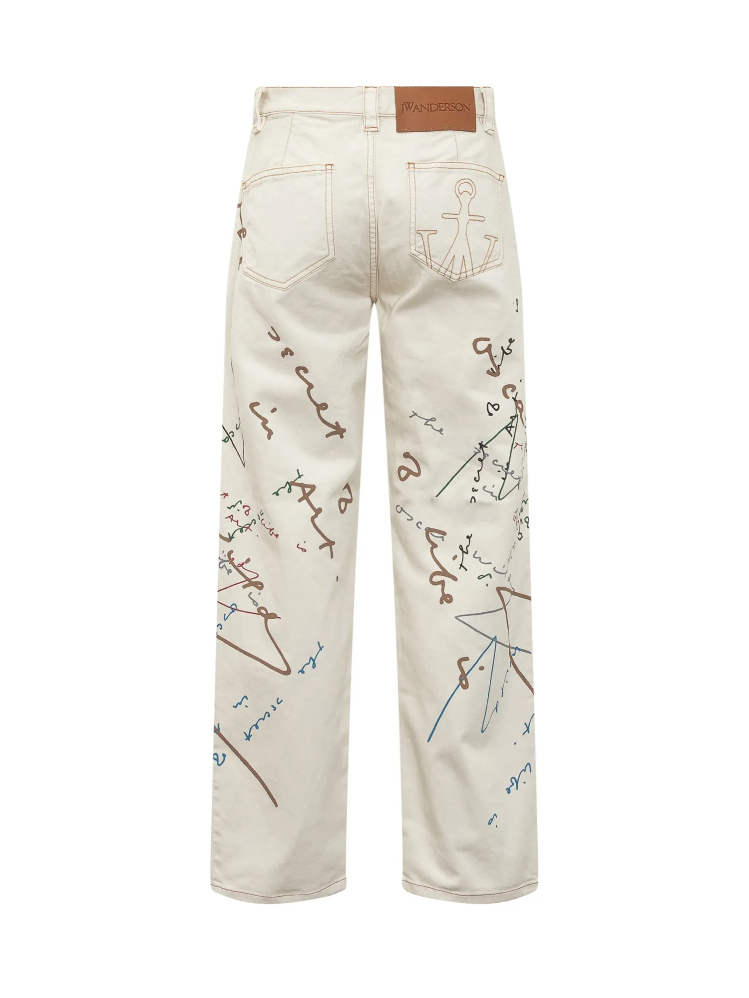 JW Anderson Oscar Wilde Capsule Graffiti Straight Leg Pants