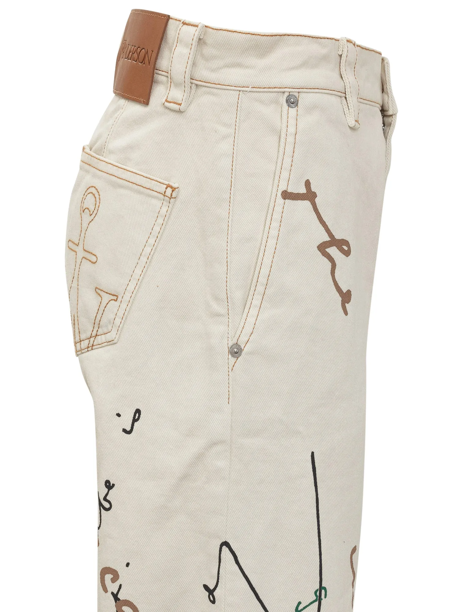 JW Anderson Oscar Wilde Capsule Graffiti Straight Leg Pants