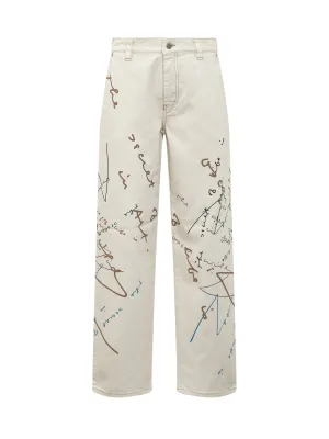 JW Anderson Oscar Wilde Capsule Graffiti Straight Leg Pants