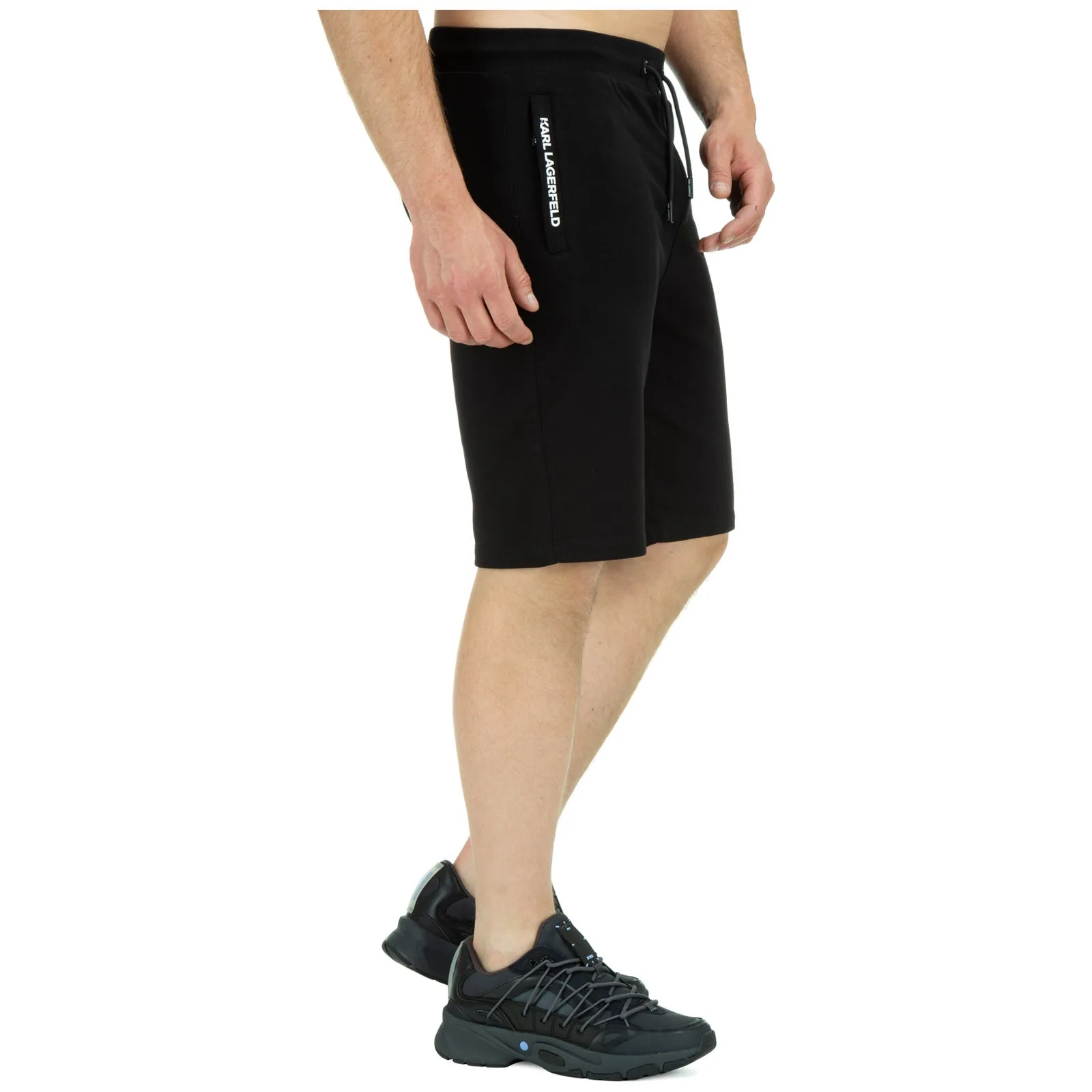Karl Lagerfeld Graphic-Logo Print Drawstring Shorts
