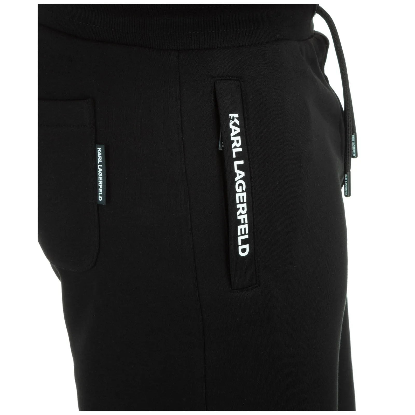 Karl Lagerfeld Graphic-Logo Print Drawstring Shorts