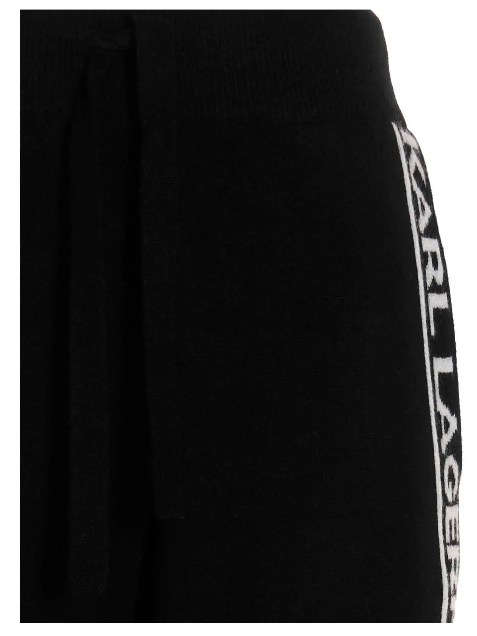 Karl Lagerfeld Logo Intarsia High Waist Trousers