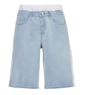 Koch Double-Waist Wide Leg Denim Shorts