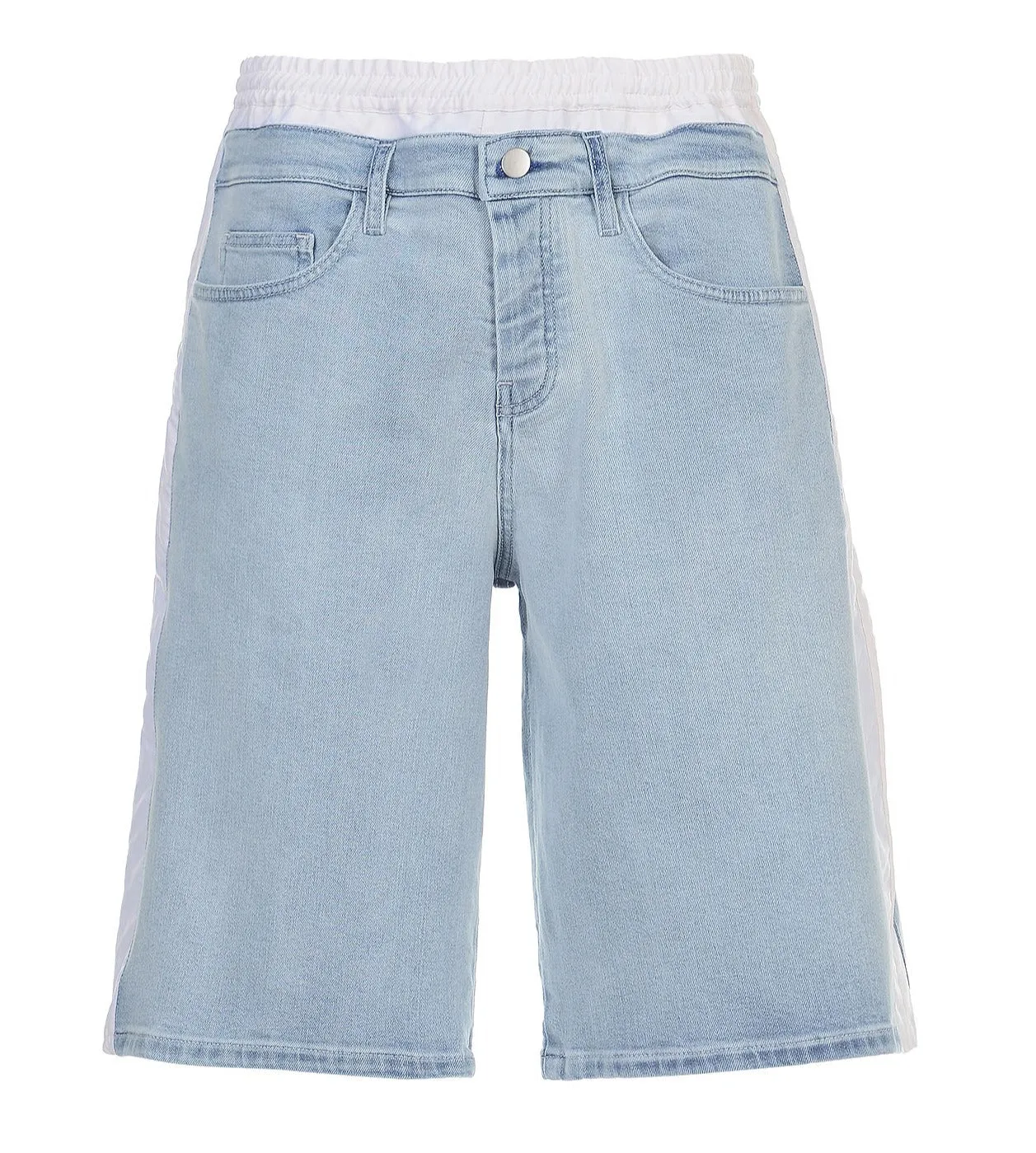 Koch Double-Waist Wide Leg Denim Shorts