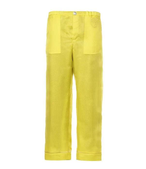 Koch Mesh-Layered Straight-Leg Pants