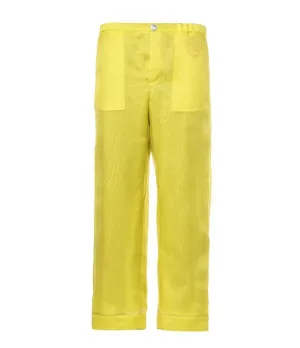 Koch Mesh-Layered Straight-Leg Pants