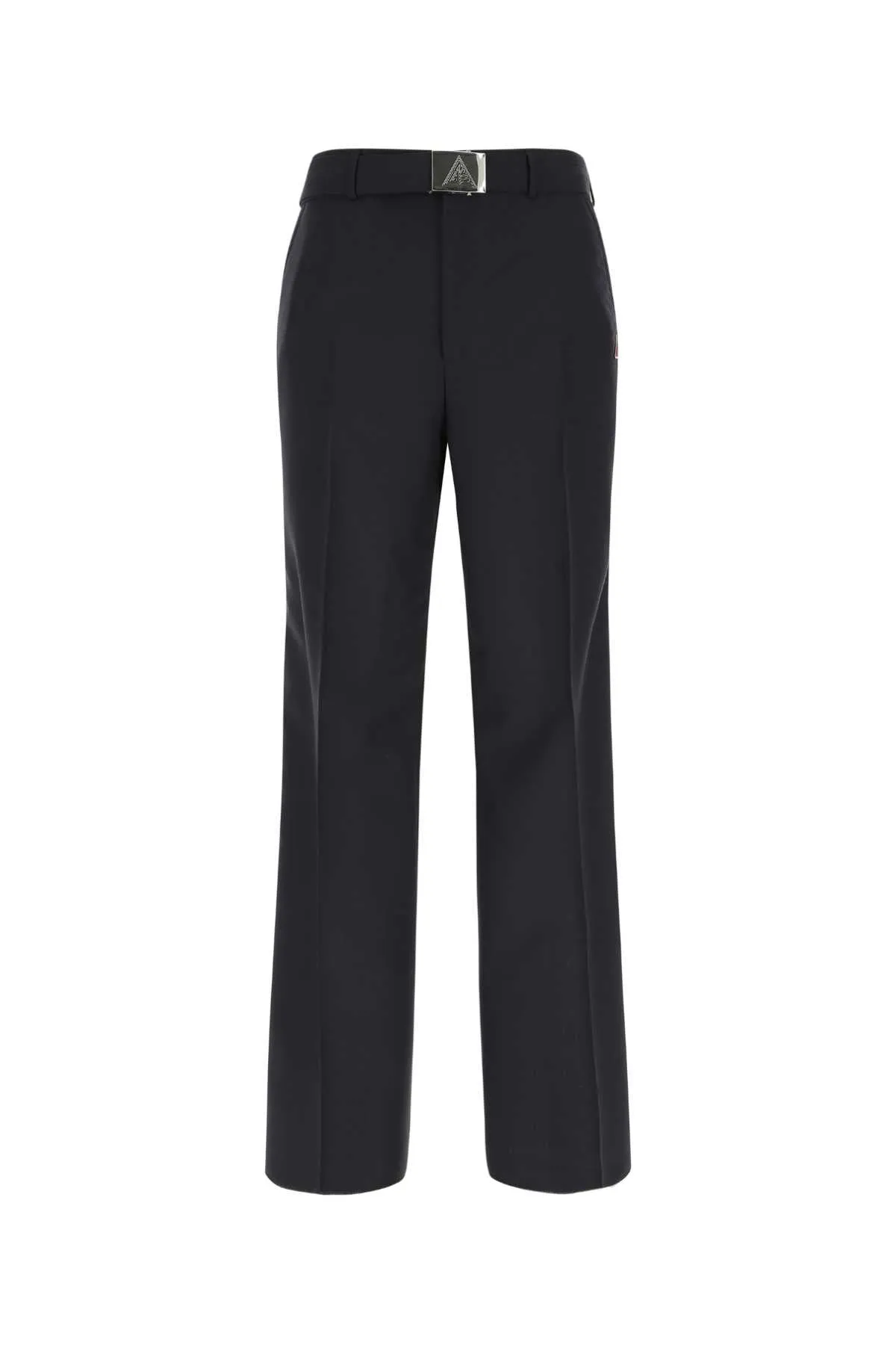 Lanvin High-Waisted Logo Patch Pants