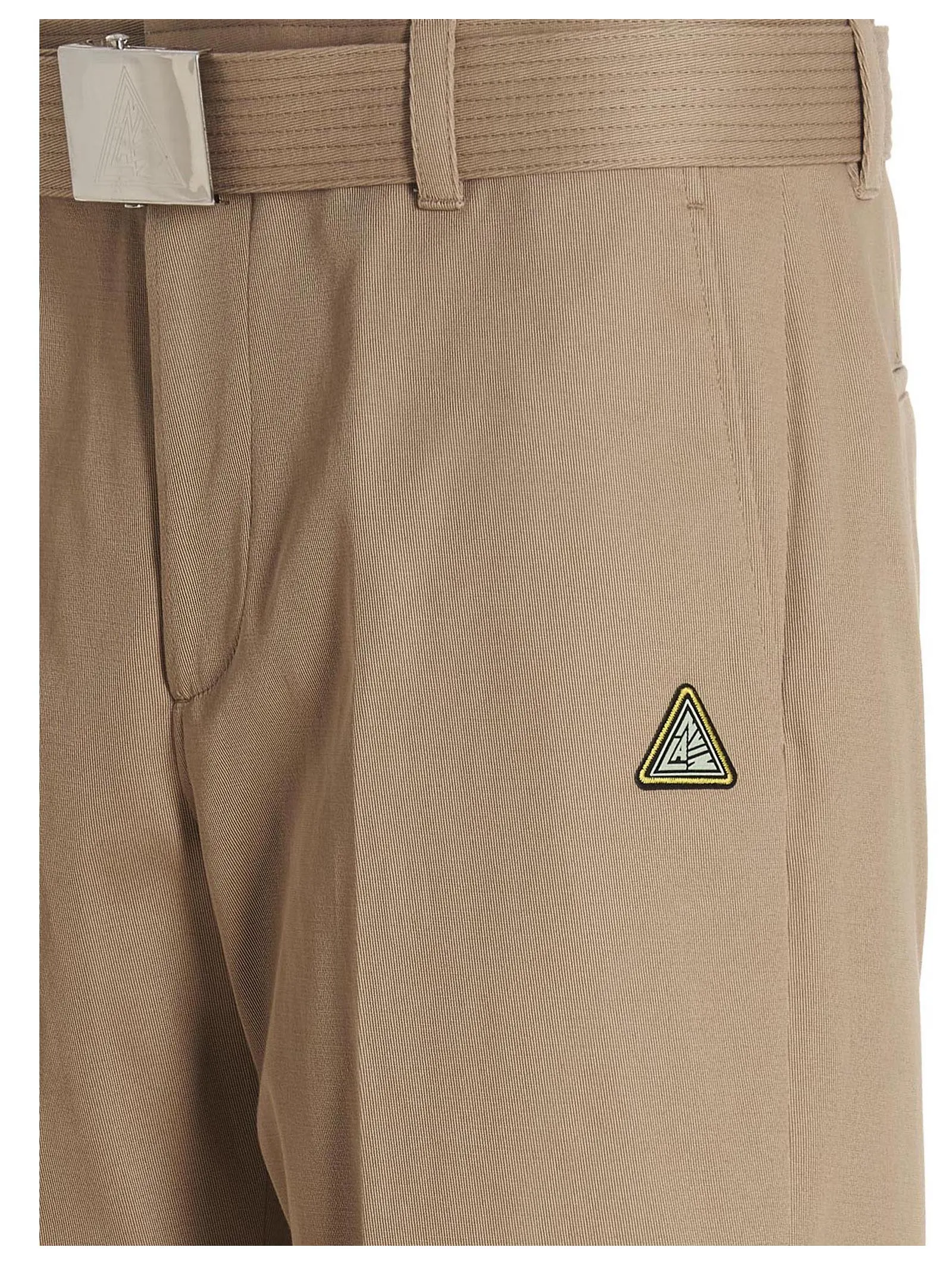Lanvin Triangle Logo Engraved Straight Cut Pants