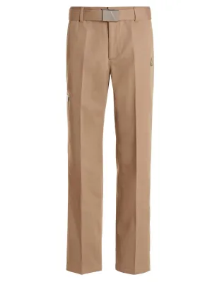 Lanvin Triangle Logo Engraved Straight Cut Pants
