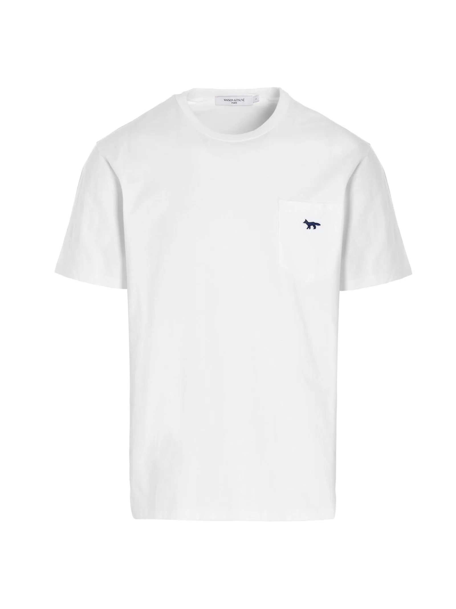 Maison Kitsun Logo Embroidered Crewneck T-Shirt
