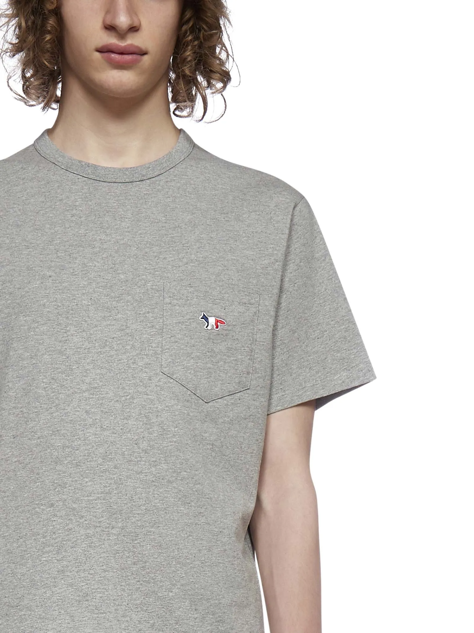 Maison Kitsun Tricolor Fox Patch Pocket T-Shirt