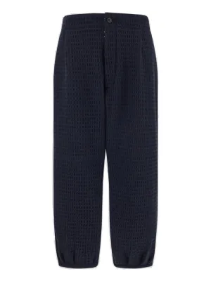 Maison Margiela Waffle-Knit Elasticated Ankle Trousers