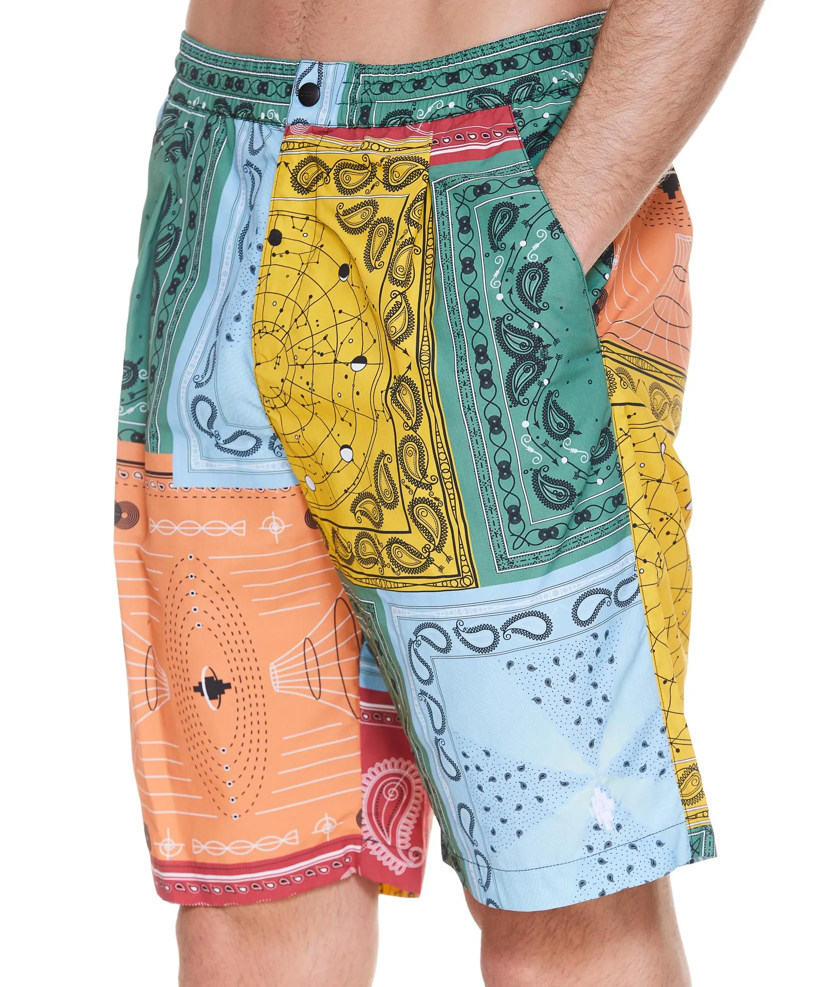 Marcelo Burlon County Of Milan Bandana Print Shorts