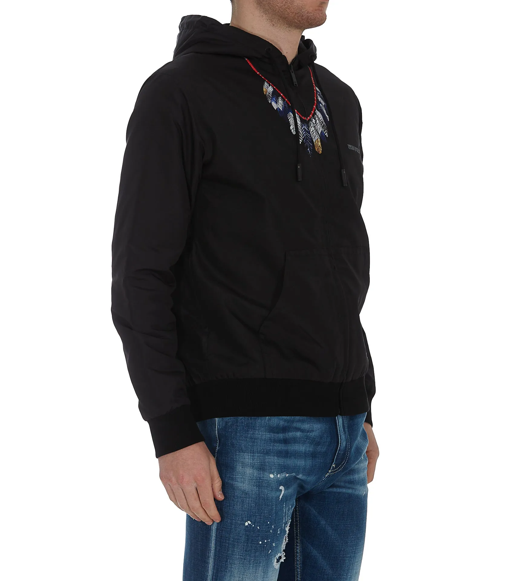 Marcelo Burlon County Of Milan Feathers Motif Hooded Jacket