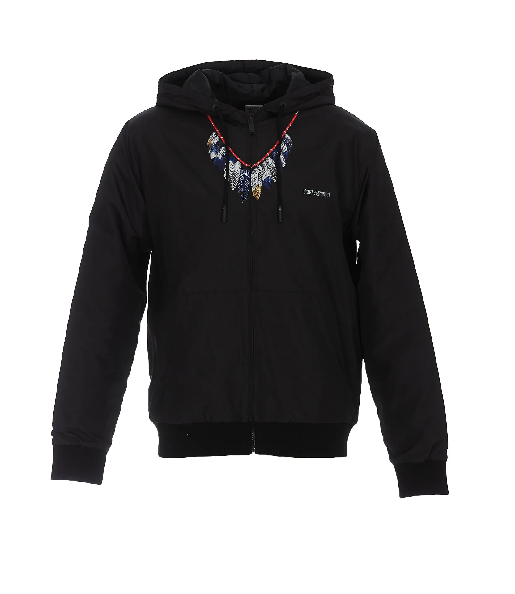 Marcelo Burlon County Of Milan Feathers Motif Hooded Jacket