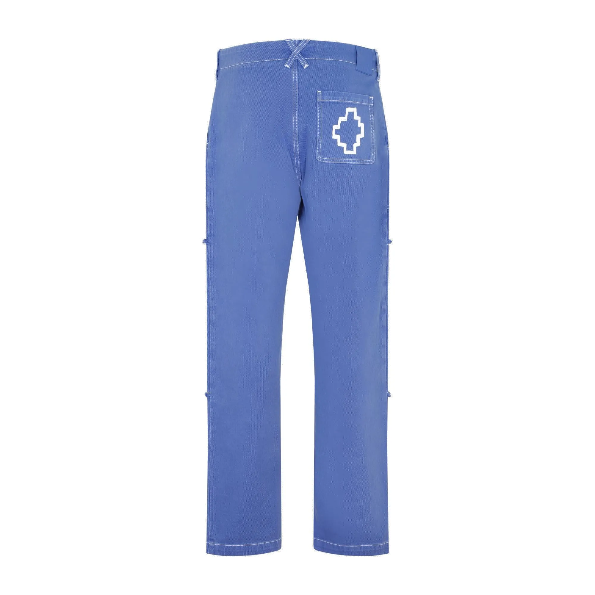 Marcelo Burlon County Of Milan Tempera Cross Distressed Pants