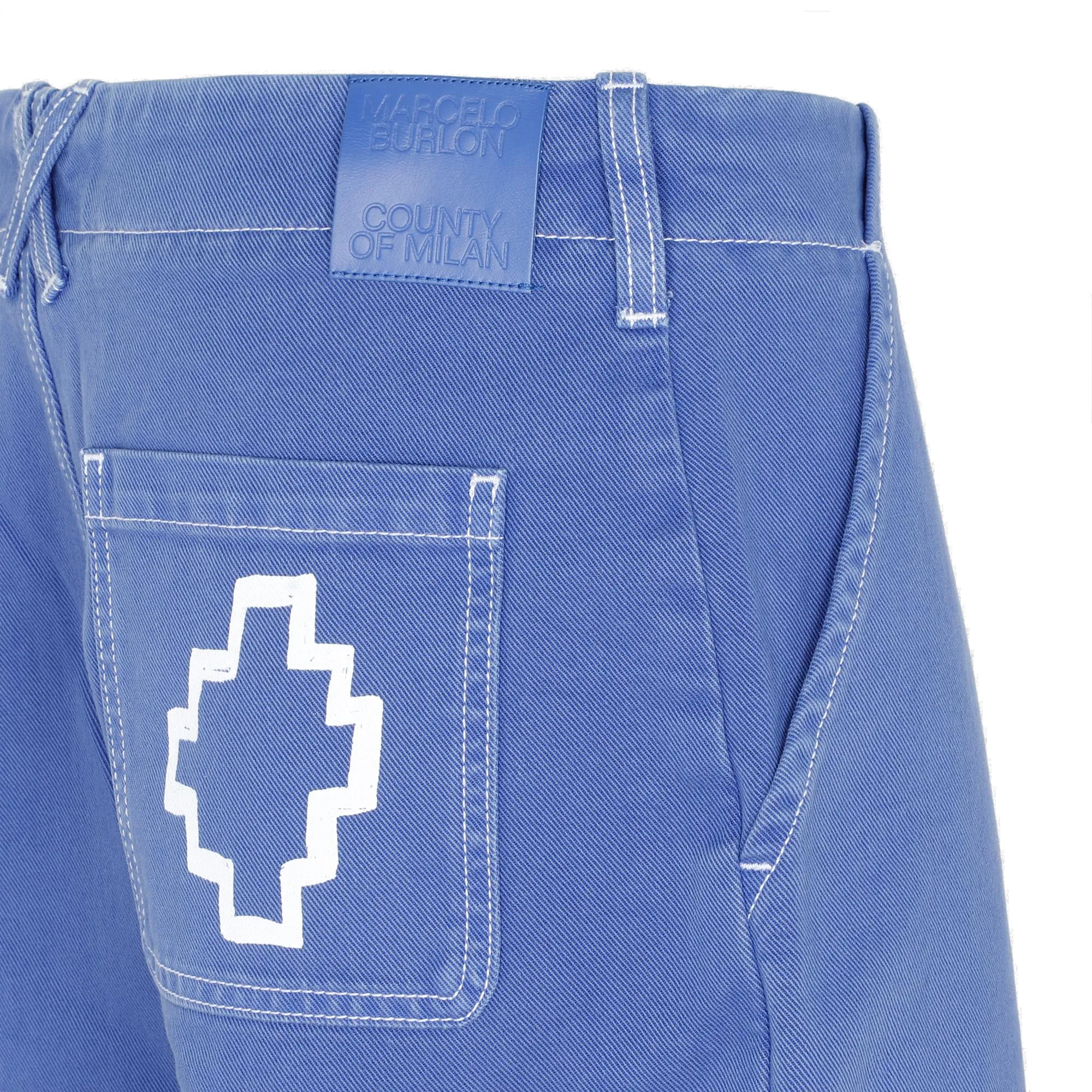 Marcelo Burlon County Of Milan Tempera Cross Distressed Pants