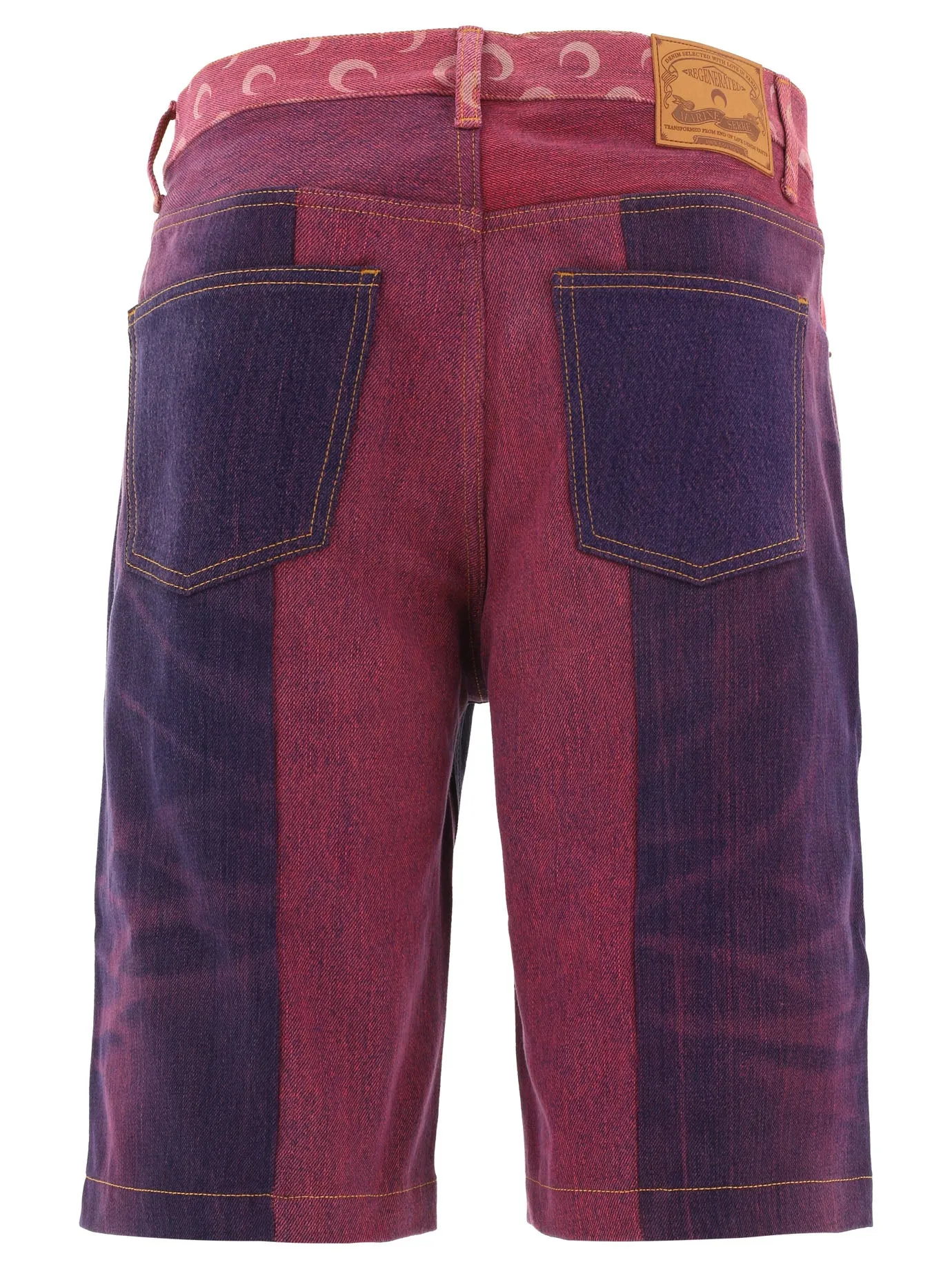 Marine Serre Crescent Moon Panelled Mid Rise Shorts