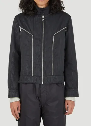 Marine Serre Long Sleeved Zipped Biker Jacket