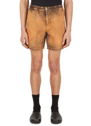 Marni Acid Washed Effect Straight Leg Shorts