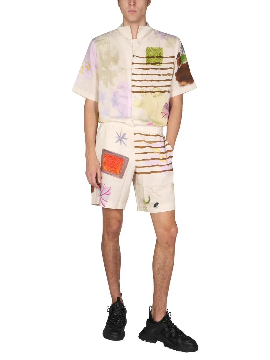 McQ Alexander McQueen Printed Bermuda Shorts
