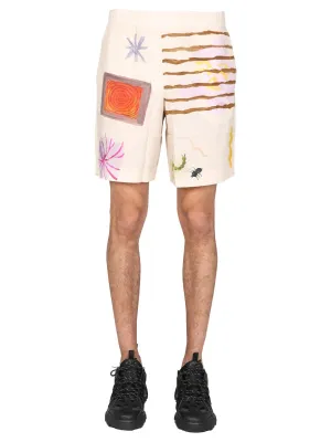 McQ Alexander McQueen Printed Bermuda Shorts