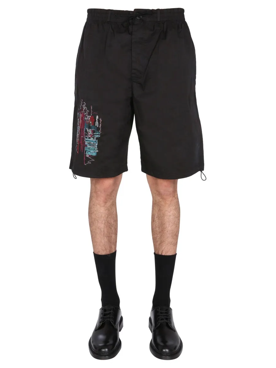 McQ Alexander McQueen Tie-Dyed Bermuda Shorts