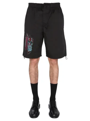 McQ Alexander McQueen Tie-Dyed Bermuda Shorts