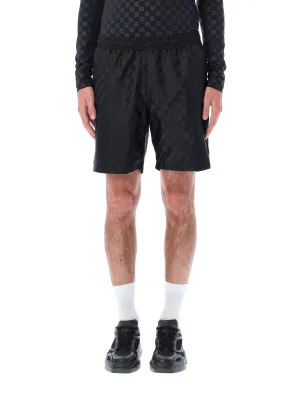 Misbhv Logo Monogram Straight Leg Shorts