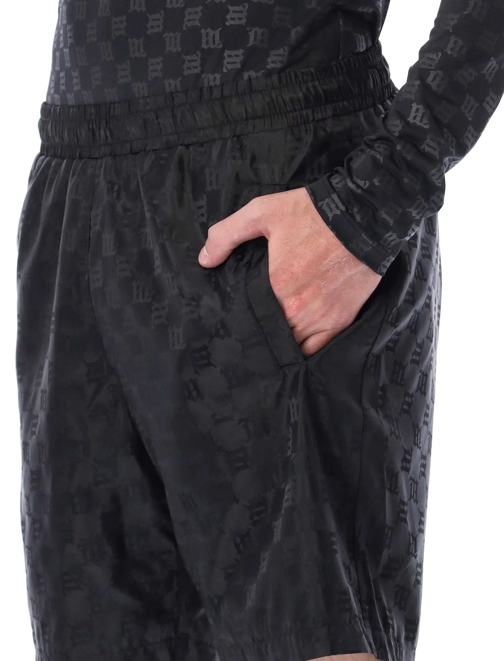 Misbhv Logo Monogram Straight Leg Shorts