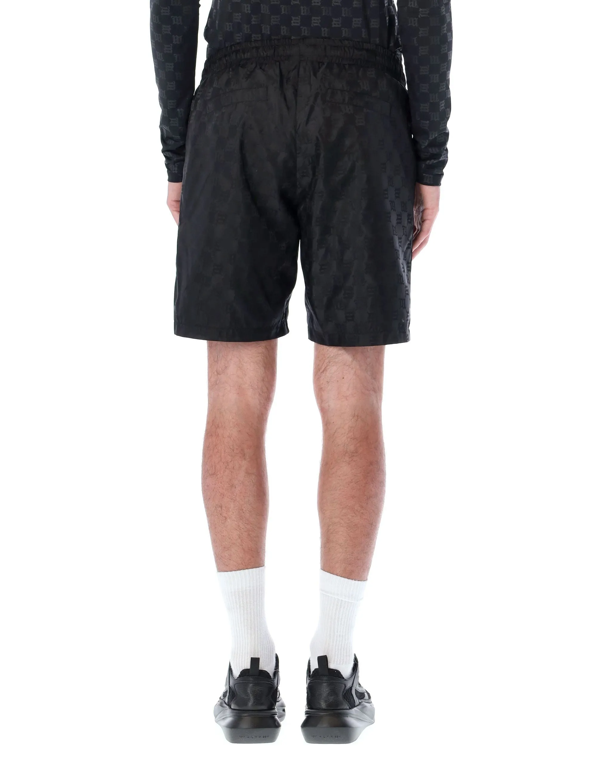 Misbhv Logo Monogram Straight Leg Shorts