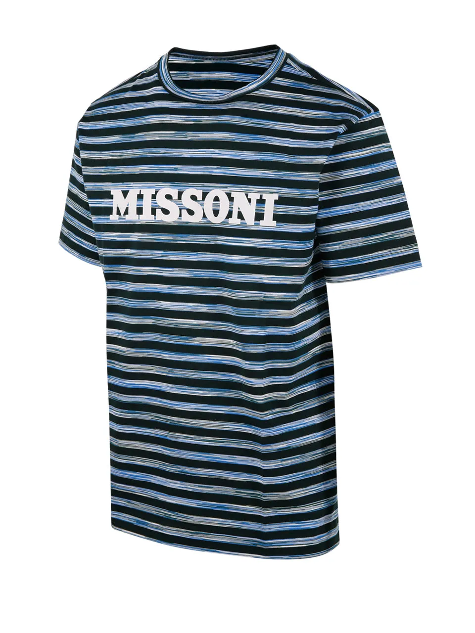 Missoni Striped Logo Printed Crewneck T-Shirt