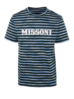 Missoni Striped Logo Printed Crewneck T-Shirt