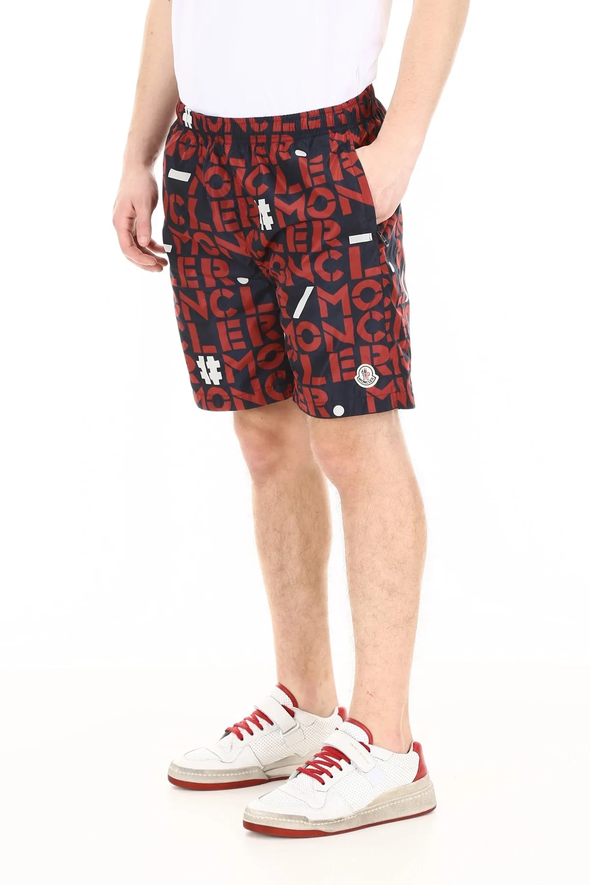 Moncler 1952 Allover Logo Shorts