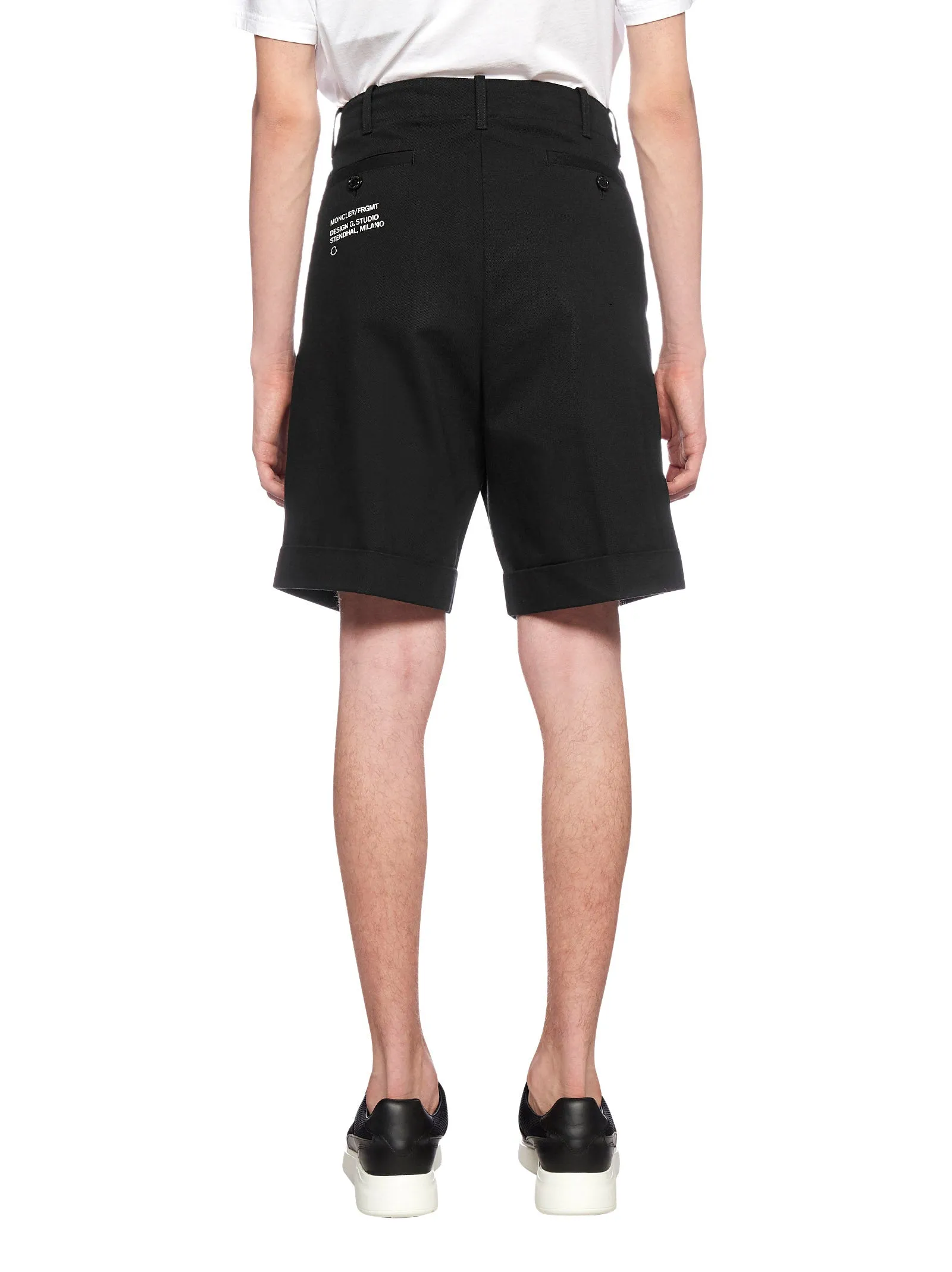 Moncler X Fragment Hiroshi Fujiwara Logo Printed Sweat Shorts